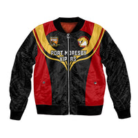 Papua New Guinea Rugby Bomber Jacket Port Moresby Vipers PNG Polynesian Pattern - Wonder Print Shop