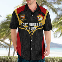 Papua New Guinea Rugby Hawaiian Shirt Port Moresby Vipers PNG Polynesian Pattern - Wonder Print Shop