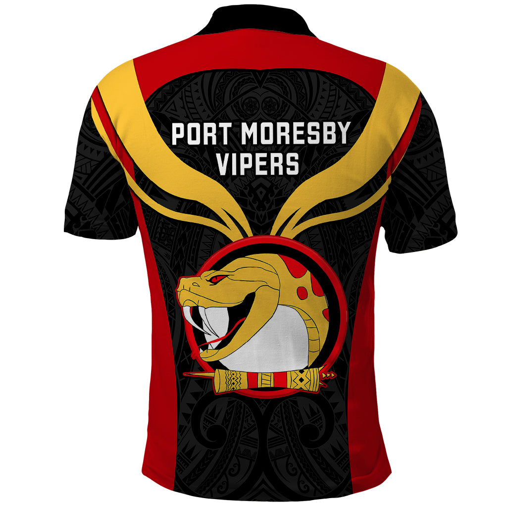 Papua New Guinea Rugby Polo Shirt Port Moresby Vipers PNG Polynesian Pattern - Wonder Print Shop