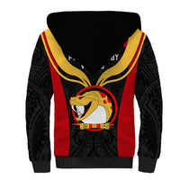 Papua New Guinea Rugby Sherpa Hoodie Port Moresby Vipers PNG Polynesian Pattern - Wonder Print Shop