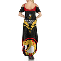 Papua New Guinea Rugby Summer Maxi Dress Port Moresby Vipers PNG Polynesian Pattern - Wonder Print Shop