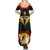 Papua New Guinea Rugby Summer Maxi Dress Port Moresby Vipers PNG Polynesian Pattern - Wonder Print Shop
