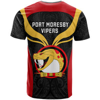 Papua New Guinea Rugby T Shirt Port Moresby Vipers PNG Polynesian Pattern - Wonder Print Shop