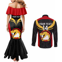 custom-papua-new-guinea-rugby-couples-matching-mermaid-dress-and-long-sleeve-button-shirts-port-moresby-vipers-png-polynesian-pattern