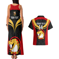 Custom Papua New Guinea Rugby Couples Matching Tank Maxi Dress And Hawaiian Shirt Port Moresby Vipers PNG Polynesian Pattern - Wonder Print Shop