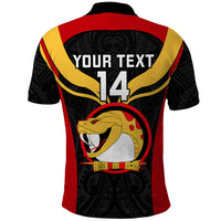 Custom Papua New Guinea Rugby Polo Shirt Port Moresby Vipers PNG Polynesian Pattern - Wonder Print Shop