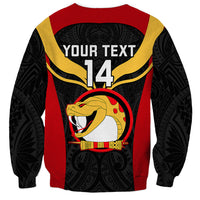 Custom Papua New Guinea Rugby Sweatshirt Port Moresby Vipers PNG Polynesian Pattern - Wonder Print Shop