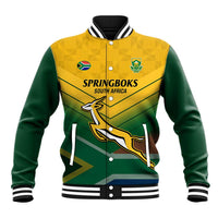 Custom South Africa Rugby Baseball Jacket Springboks Go Champions African Pattern - Wonder Print Shop