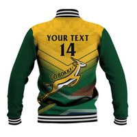 Custom South Africa Rugby Baseball Jacket Springboks Go Champions African Pattern - Wonder Print Shop
