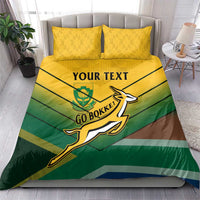 Custom South Africa Rugby Bedding Set Springboks Go Champions African Pattern - Wonder Print Shop