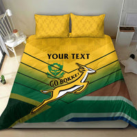 Custom South Africa Rugby Bedding Set Springboks Go Champions African Pattern - Wonder Print Shop