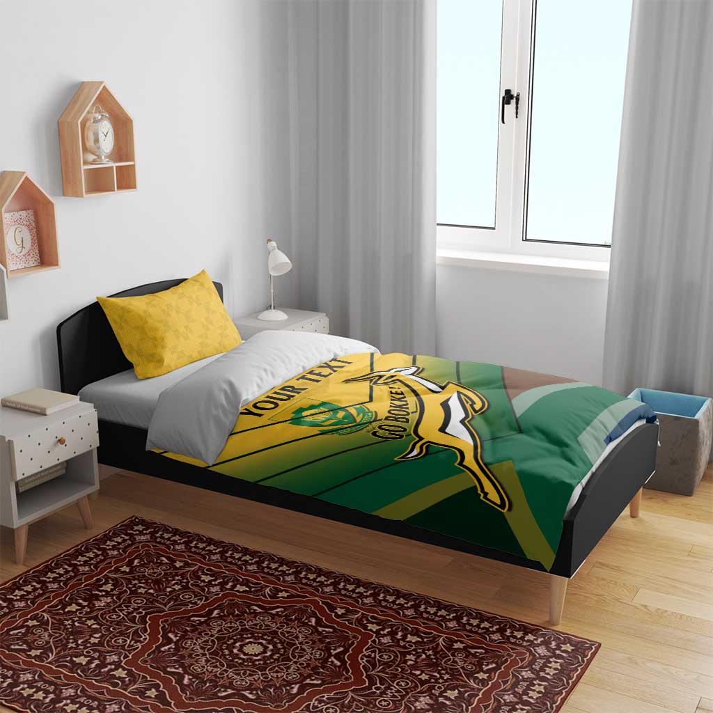 Custom South Africa Rugby Bedding Set Springboks Go Champions African Pattern - Wonder Print Shop