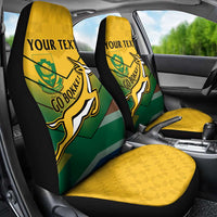 Custom South Africa Rugby Car Seat Cover Springboks Go Champions African Pattern - Wonder Print Shop