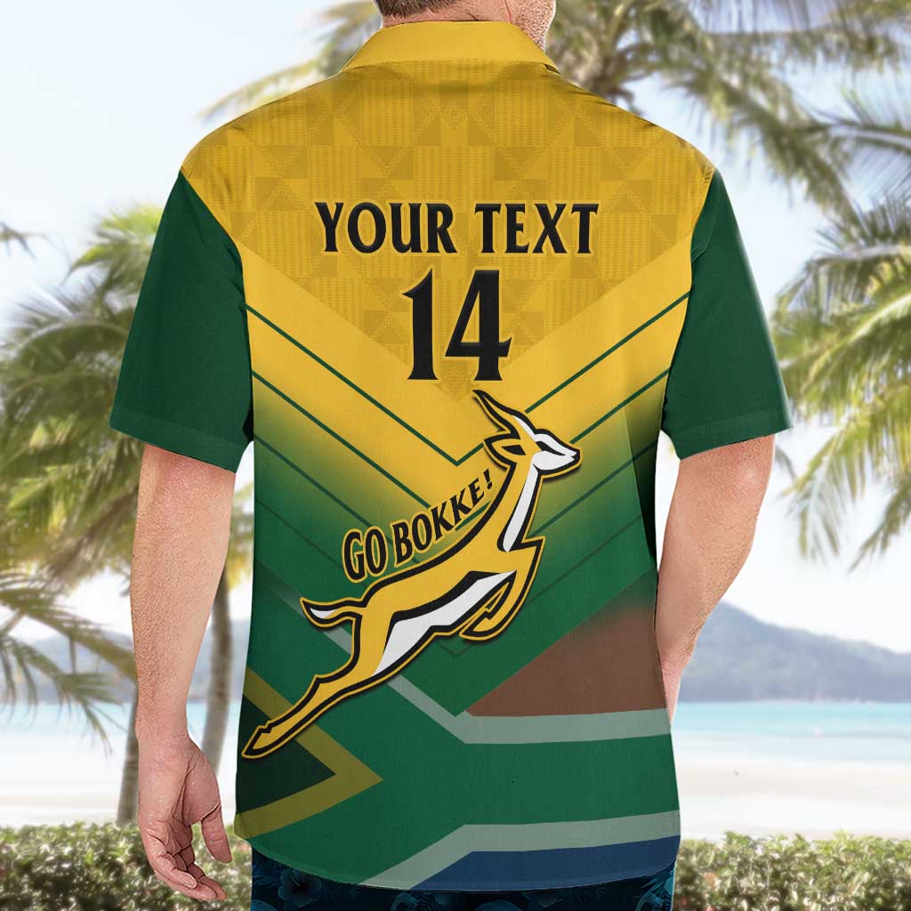 Custom South Africa Rugby Hawaiian Shirt Springboks Go Champions African Pattern - Wonder Print Shop