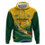 Custom South Africa Rugby Hoodie Springboks Go Champions African Pattern - Wonder Print Shop
