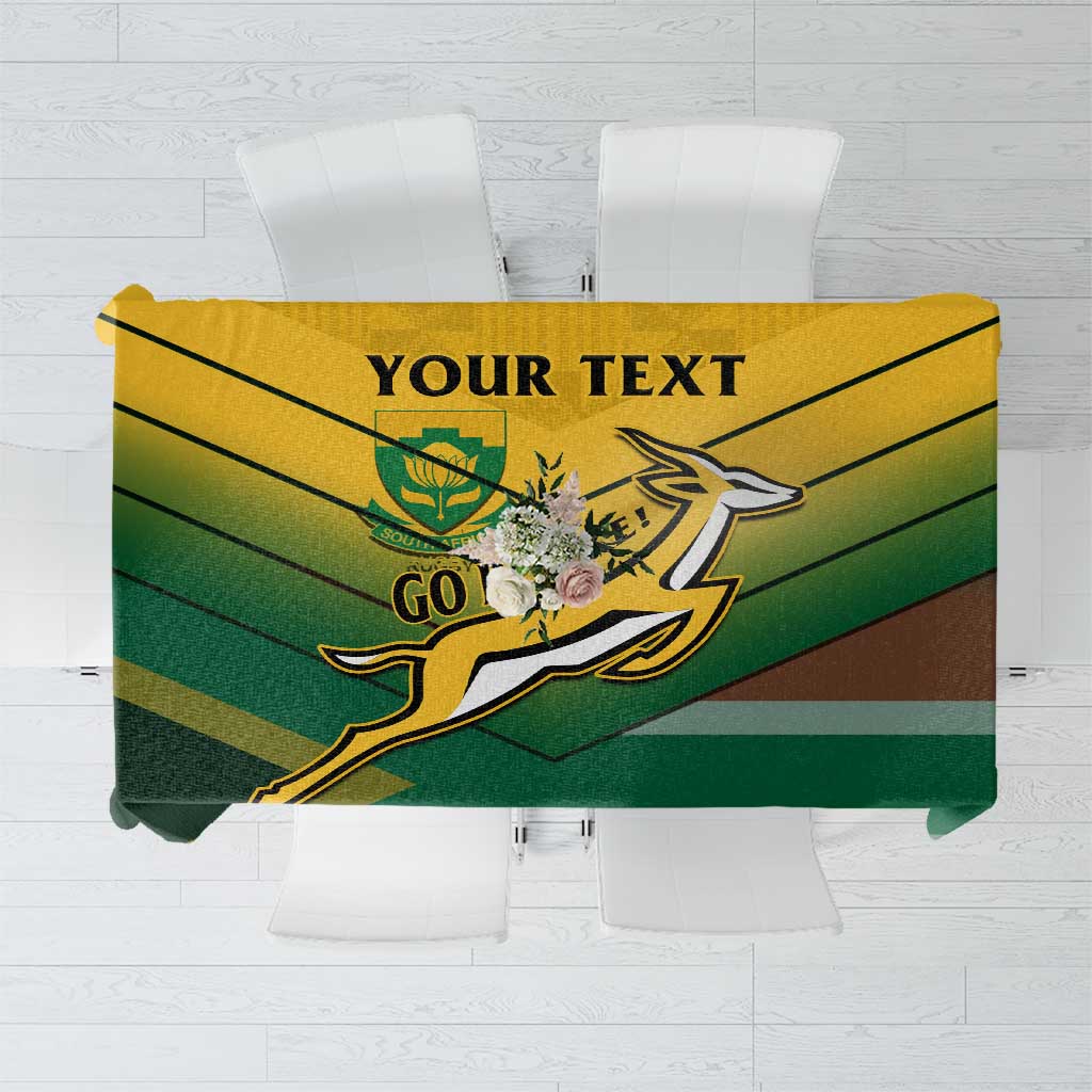 Custom South Africa Rugby Tablecloth Springboks Go Champions African Pattern - Wonder Print Shop