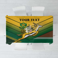 Custom South Africa Rugby Tablecloth Springboks Go Champions African Pattern - Wonder Print Shop