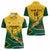 Custom South Africa Rugby Women Polo Shirt Springboks Go Champions African Pattern - Wonder Print Shop