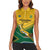 Custom South Africa Rugby Women Sleeveless Polo Shirt Springboks Go Champions African Pattern - Wonder Print Shop