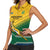 Custom South Africa Rugby Women Sleeveless Polo Shirt Springboks Go Champions African Pattern - Wonder Print Shop