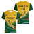 Custom South Africa Rugby Women V-Neck T-Shirt Springboks Go Champions African Pattern - Wonder Print Shop