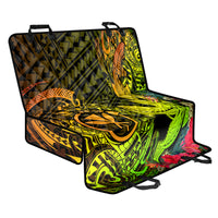 Hawaii Back Car Seat Cover Kanaka Map With Polynesian Shark Tattoo Reggae Unique - Wonder Print Shop