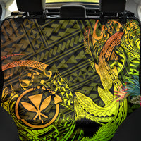 Hawaii Back Car Seat Cover Kanaka Map With Polynesian Shark Tattoo Reggae Unique - Wonder Print Shop