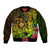 Hawaii Bomber Jacket Kanaka Map With Polynesian Shark Tattoo Reggae Unique - Wonder Print Shop