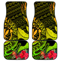 Hawaii Car Mats Kanaka Map With Polynesian Shark Tattoo Reggae Unique - Wonder Print Shop