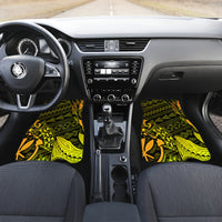 Hawaii Car Mats Kanaka Map With Polynesian Shark Tattoo Reggae Unique - Wonder Print Shop