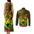 Hawaii Couples Matching Tank Maxi Dress and Long Sleeve Button Shirts Kanaka Map With Polynesian Shark Tattoo Reggae Unique - Wonder Print Shop