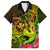 Hawaii Family Matching Off Shoulder Maxi Dress and Hawaiian Shirt Kanaka Map With Polynesian Shark Tattoo Reggae Unique - Wonder Print Shop