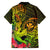 Hawaii Family Matching Off Shoulder Maxi Dress and Hawaiian Shirt Kanaka Map With Polynesian Shark Tattoo Reggae Unique - Wonder Print Shop