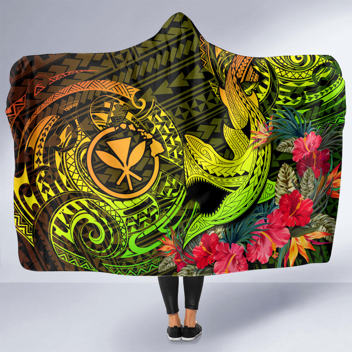 hawaii-hooded-blanket-kanaka-map-with-polynesian-shark-tattoo-reggae-unique