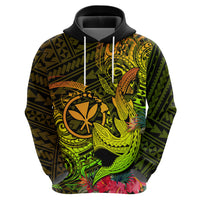 Hawaii Hoodie Kanaka Map With Polynesian Shark Tattoo Reggae Unique - Wonder Print Shop