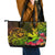 Hawaii Leather Tote Bag Kanaka Map With Polynesian Shark Tattoo Reggae Unique - Wonder Print Shop