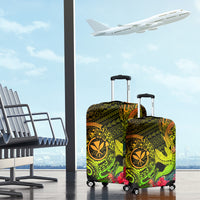 Hawaii Luggage Cover Kanaka Map With Polynesian Shark Tattoo Reggae Unique - Wonder Print Shop