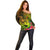 Hawaii Off Shoulder Sweater Kanaka Map With Polynesian Shark Tattoo Reggae Unique - Wonder Print Shop
