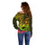 Hawaii Off Shoulder Sweater Kanaka Map With Polynesian Shark Tattoo Reggae Unique - Wonder Print Shop