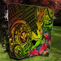 Hawaii Quilt Kanaka Map With Polynesian Shark Tattoo Reggae Unique - Wonder Print Shop