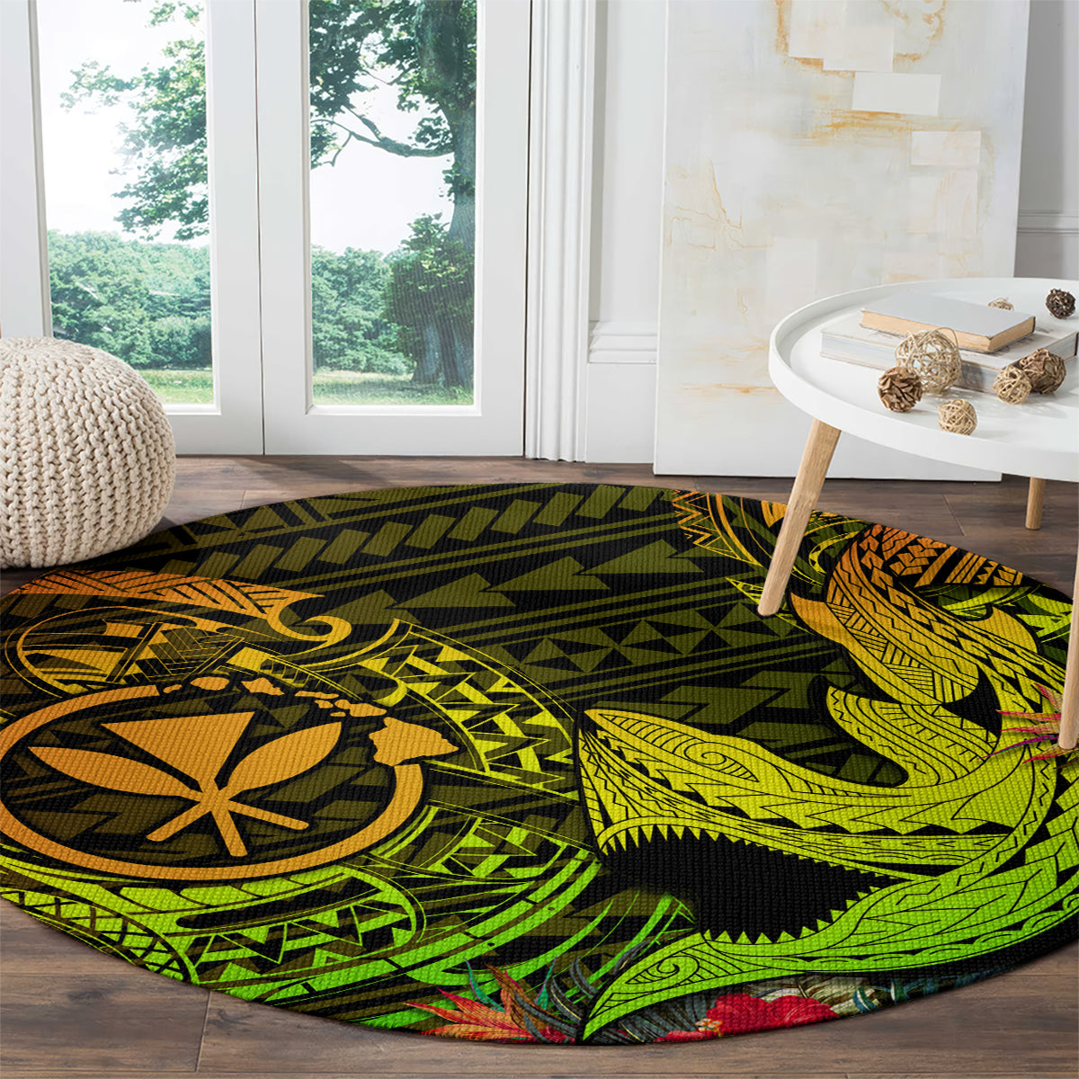 hawaii-round-carpet-kanaka-map-with-polynesian-shark-tattoo-reggae-unique