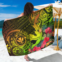 Hawaii Sarong Kanaka Map With Polynesian Shark Tattoo Reggae Unique - Wonder Print Shop