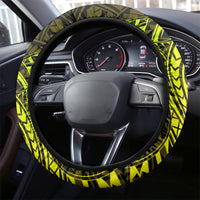 Hawaii Steering Wheel Cover Kanaka Map With Polynesian Shark Tattoo Reggae Unique - Wonder Print Shop