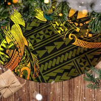 Hawaii Tree Skirt Kanaka Map With Polynesian Shark Tattoo Reggae Unique - Wonder Print Shop