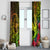 Hawaii Window Curtain Kanaka Map With Polynesian Shark Tattoo Reggae Unique - Wonder Print Shop