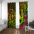 Hawaii Window Curtain Kanaka Map With Polynesian Shark Tattoo Reggae Unique - Wonder Print Shop