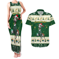 Custom South Africa Rugby Christmas Couples Matching Tank Maxi Dress and Hawaiian Shirt Geseende Kersfees Springboks African Pattern - Wonder Print Shop