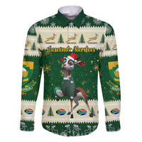 Custom South Africa Rugby Christmas Family Matching Puletasi Dress and Hawaiian Shirt Geseende Kersfees Springboks African Pattern - Wonder Print Shop