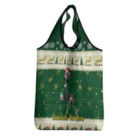 South Africa Rugby Christmas Grocery Bag Geseende Kersfees Springboks African Pattern