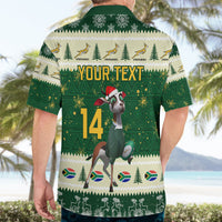 Custom South Africa Rugby Christmas Hawaiian Shirt Geseende Kersfees Springboks African Pattern - Wonder Print Shop